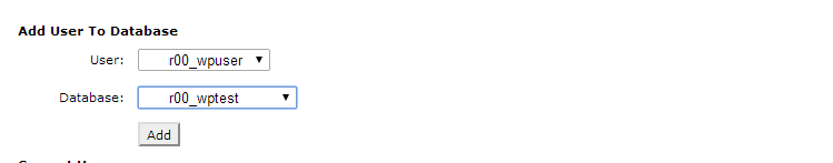 cPanel-database-user-permission